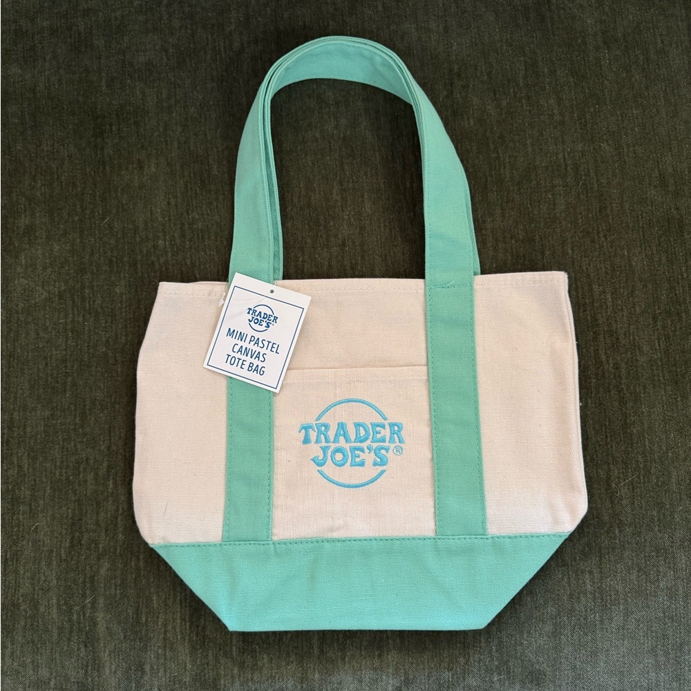 Trader Joe’s Mini Pastel Canvas Tote Bag!!